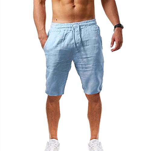 FeelFree+ Casuales Pantalón Corto Hombre Joggers Hombre Pantalones Cargo 2022 Corte Regular Verano Playa Pantalón Corto Regular Fit Vintage Estilo Shorts con Cinturón a Juego el Pantalón Deportivo