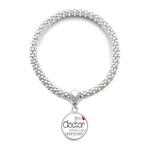 DIYthinker kvinnor stolt läkare är jag en doktor engelsk silver armband löpande berlock smyckeskedja