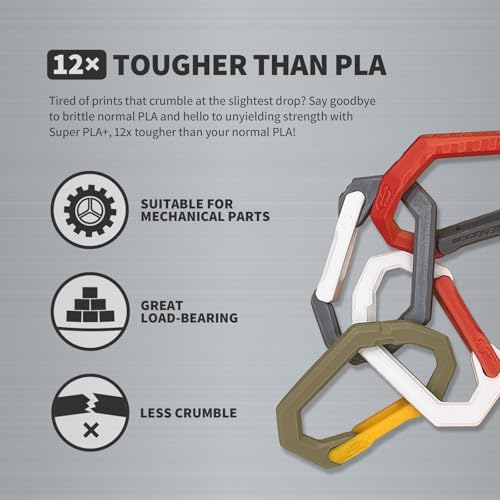 Image of OVERTURE Super PLA+ Filament 1.75mm, Toughness Enhanced PLA Plus, Professional Toughness 3D Printer Filament 1kg (2.2lbs), High Precision + /- 0.02mm (Light Brown)