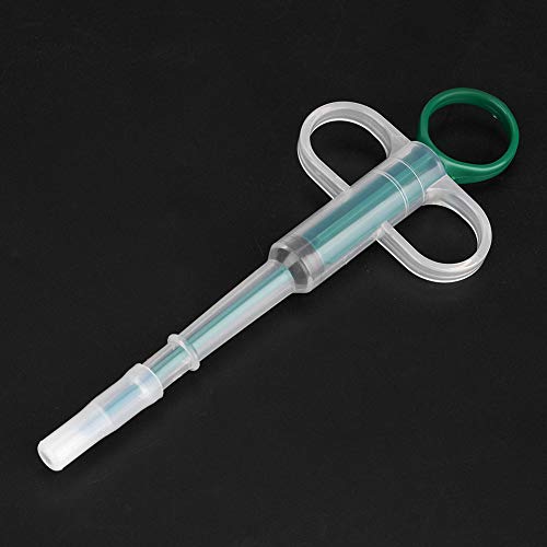 Zerodis 10pcs Pet Feeder, Feeding Tool for Dogs Cats, with 2 Washable Nozzles, Suitable for Tablet Capsule Water (Green)