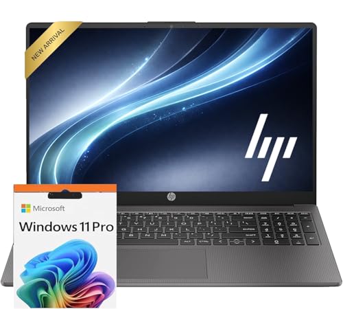 HP 255 G10 Business Laptop for Home or Work, 2026 Edition, 8GB RAM, 256GB SSD, 15.6' Full HD, Ryzen 5 7530U, HDMI, Windows 11 Pro with Office 365 for The Web, w/o Mouse
