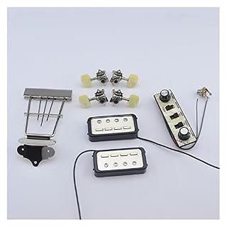 WNWN 1 Ensemble Kit De Basse (Tuner + Pickups + Panneau De Configuration + Mécaniques Guitare Mécaniques - Les Beatles, Paul McCartney, John Lennon, RIngo Starr, George Harrison