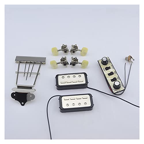 WNWN 1 Ensemble Kit De Basse (Tuner + Pickups + Panneau De Configuration + Mécaniques Guitare Mécaniques - Les Beatles, Paul McCartney, John Lennon, RIngo Starr, George Harrison WNWN 1 Ensemble Kit De Basse (Tuner + Pickups + Panneau De Configuration + Mécaniques Guitare Mécaniques
