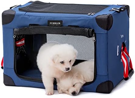 Collapsible Dog Crate Dog Carrier Portable and Travel Friendly Soft-Sided Fabric With Soft Mat Most Compact Indoor and Outdoor For Small Dog Cat-50x33x33cm(S)