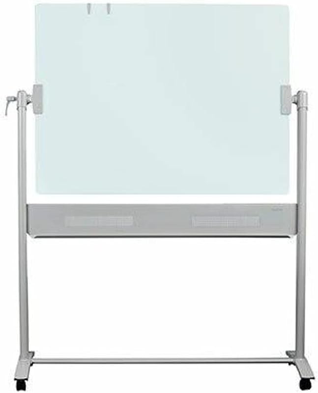 Caballete, magnético, pizarra blanca de vidrio, 4' x 3', reversible, portátil, soporte para rotafolios, infinito (ECM43G)