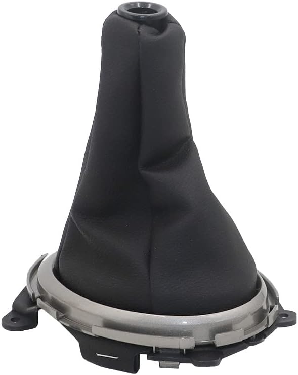 Manual Leather Car Shift Gear Knob Lever Gaitor Boot Cover + Frame for Honda Fit Jazz 2009 2010 2011 2012 2013 2014 2015