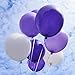 PartyWoo Purple Balloons 60 pcs 12 Inch Light Pastel Dark Purple Lilac Lavender White Latex Balloons for Graduation Baby Shower Gender Reveal Wedding Butterfly Birthday Party Decorations