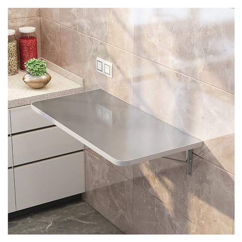 Table pliante murale en acier inoxydable pour petit bureau d'ordinateur - 2