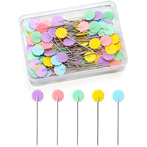 100 Assorted Safety Dressmaking Pins with Box Cover