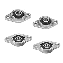 4PCS KFL08 2 Bolt 8mm Bore Self-aligning Flange Ball Bearing