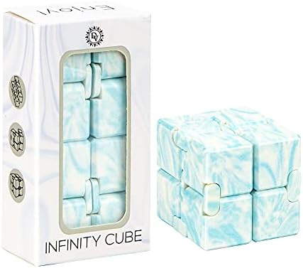 Daily Vibrations | Blue Infinity Cube Fidget Toy | Durable Stress Relieving Fidget Toy | Stress and Anxiety Relief Fidget Cube | Relaxing Hand-Held Fidget Toy for Adults and Kids
