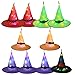 Produktbild JVSISM 10 StüCk Halloween Dekorationen LED Beleuchtete Hexen HüTe HHNgen GlüHende Lichter Ketten Batterie Angetrieben für AuuEn, Yard, Baum