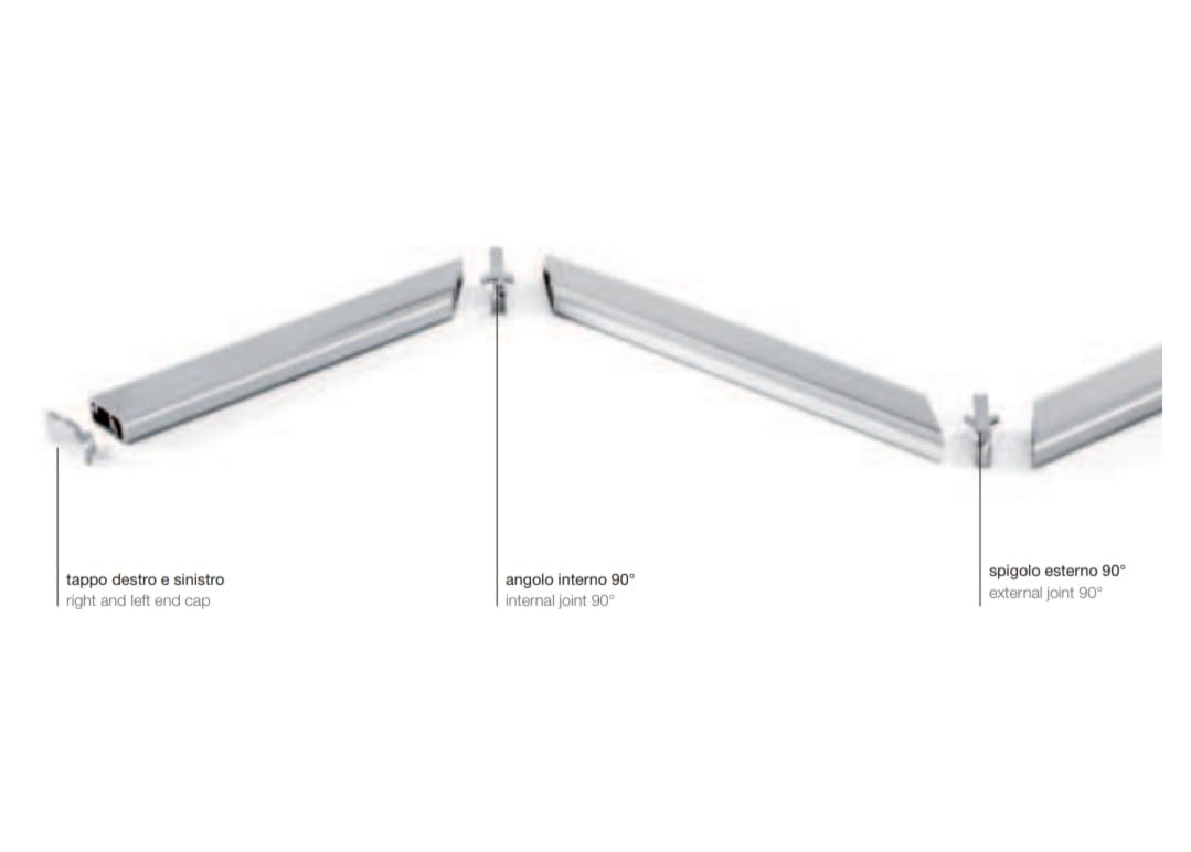 Alzatina Per Cucina In Alluminio 2 Metri - Con Accessori, Spalletta Per Top, Made In Italy