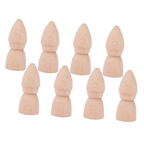 8Pcs Unfinished Wooden Peg Dolls for Diy Crafts Blank Wooden Doll Figures for Creative Art Projects and Imaginative Family Fun