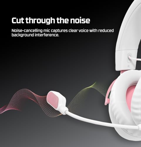 Image of HyperX Cloud III- Wired Gaming Over Ear Headset, PC, PS5, PS4, Xbox Series X|S, Xbox One, Nintendo Switch, Mac, Mobile, 53mm with Neodymium Magnets, Memory Foam, USB-C, White; Pink(9W1Q4AA)