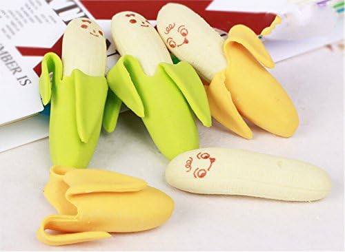 1 Pcs Lovely Cute Banana Design Pencil Eraser Rubber Stationary Kids Gift