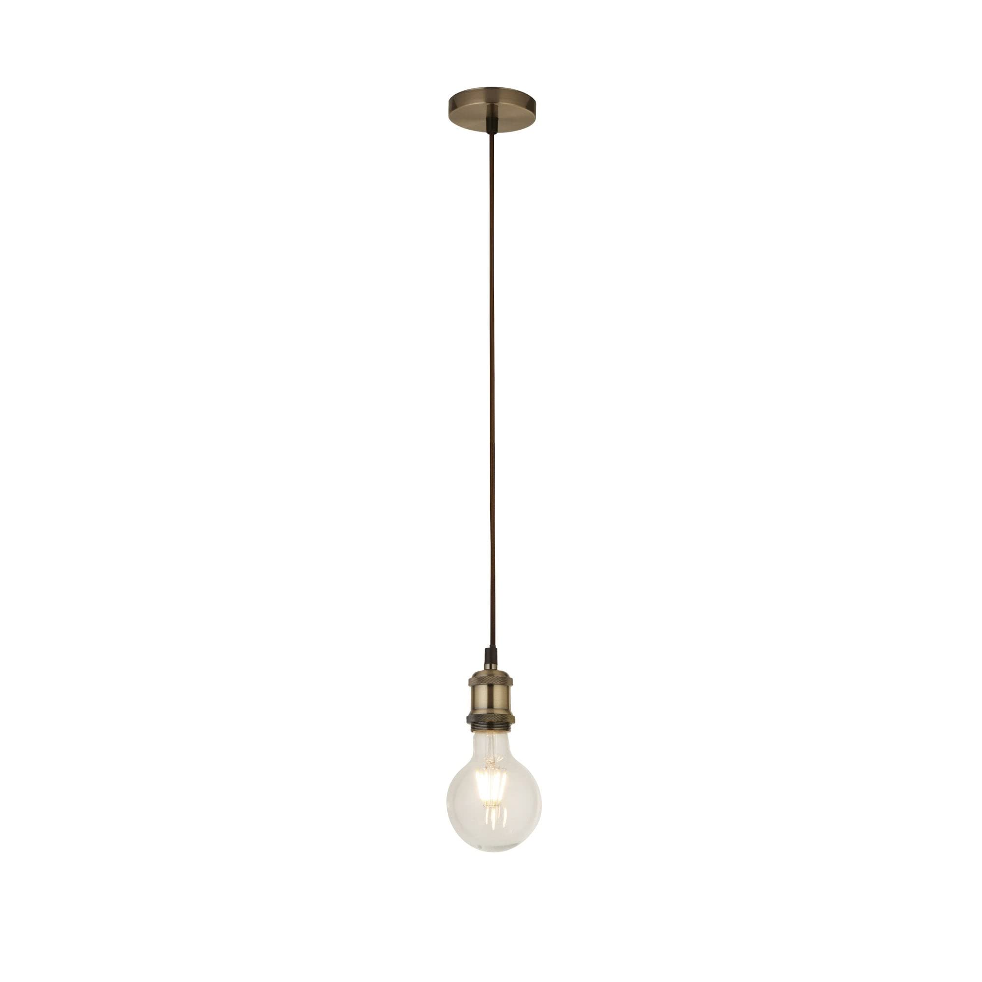 Searchlight Lighting Antique Brass Searchlight 7461Ab Atal Pendant Light,