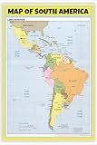 Home Comforts Laminated Map - Latin America - 20x30 Inch, Vivid Imagery