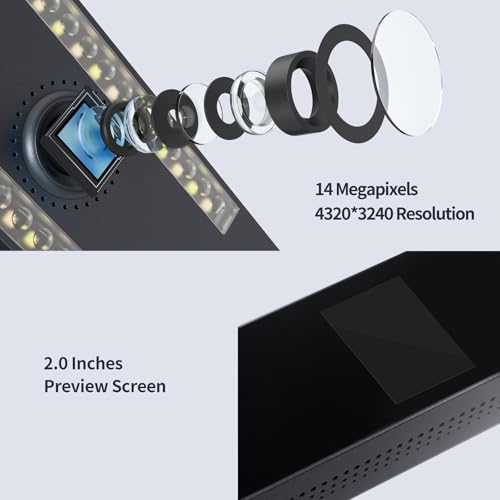 Scanner de documents portable OCR avec lampe de bureau LED haute résolution A3 14MP - 4