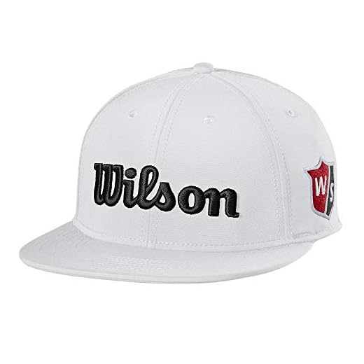 Wilson Men's Tour Flat Brim Hat - One Size, White/Black