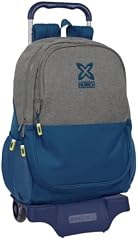 Safta München Street Großer Schulrucksack mit Trolley 905, ideal für Kinder verschiedener Altersgruppen, bequem und vielseitig, Qualität und Widerstandsfähigkeit, 32 x 16 x 44 cm, grau/blau, M, Casual