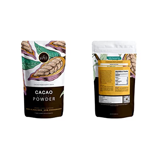 Image of Sihi Chocolaterie - Organic Cacao Powder (unsweetened) | Pure, fresh and natural | Physically pressed | Best for energy snacking /baking | High in antioxidants | Vegan - 150g (Pack of 5)