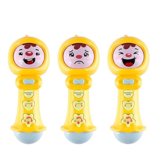 Image of Crackles Baby Rattle Toy with Changeable Face Expressions & Sound | Musical Infant Toys with Lights & Buttons | Early Learning Sensory Toy for Babies & Toddlers (Battery Operated, 2 AA Not Included)