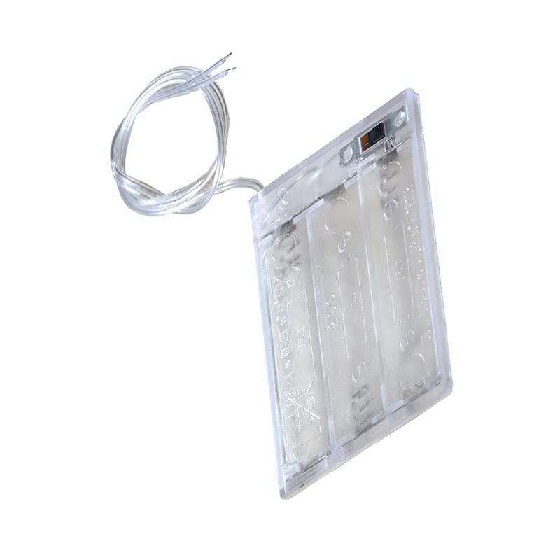 BKAEIMSTWR 3x AA Battery Holder and Screws 3 x 1.5V AA Battery Holder and Switch for LED String Light DIY