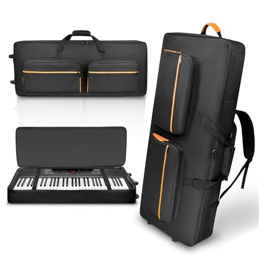 ORKELS 61-Key Keyboard Rolling Bag