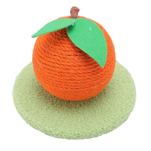 Post de Rasguño de Gato Naranja, Rasguño de Gato Lindo Interactivo con Torre de Bola de Sisal, Postes de Rasguño de Sisal de árbol de Rasguño Alto, Rascador Vertical de Bola