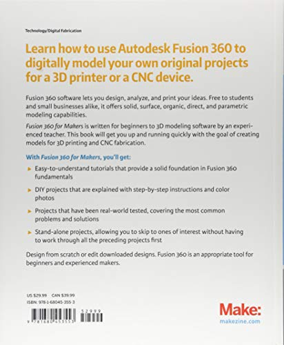 Fusion 360 For Makers Design Your Own Digital Models For 3d Printing And Cnc Fabrication Printer3d One Wiki Review Test Robotic 3d Printing Wanhao Raise3d Bcn3d
