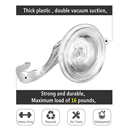 Image of Sattiyrch Wreath Hanger for Front Door,Removable Vacuum Suction Cup Hooks for Glass Door and Window,Spring Halloween Fall Christmas Door Wreath Holder,Holds up to 16 Lbs (4)