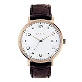[ポールスミス]PAUL SMITH メンズ ゲージ 41mm ホワイト文字盤 ブラウン レザー PS0060003 腕時計 [並行輸入品]