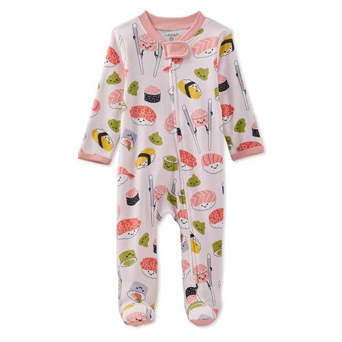 Image of Scout Sleep & Play Baby Pajamas 100% Organic Cotton Footed Two Way Zipper Sleeper Pajamas for Baby Girls​