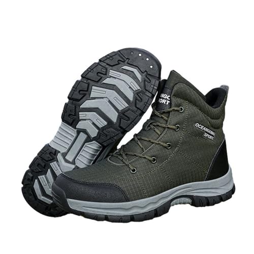 ハイカットスニーカー メンズ ボア付き スポーツシューズ 冬靴 保温 アウトドアシューズ スノーブーツ トレーニング ウォーキング 男性用 滑れない 雪靴 秋冬用 戸外 日常 バイキングスタイル対応 防寒耐久設計