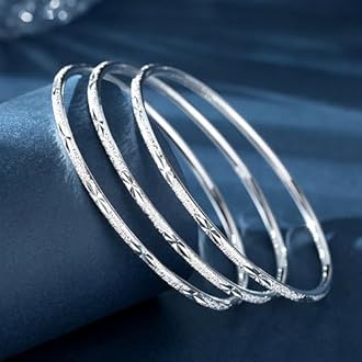Sterling Silver Bangle Bracelets for Women 925 silver Cuff Bracelet Adjustable Jewelry Fashion Simple Open Bangles Cuff Jewelry for Women Mom Wife Mothers Day Valentine Gift