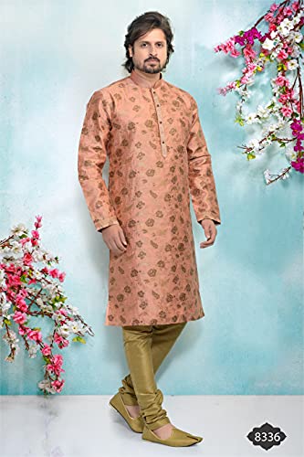 Indian Royal Engagement Wedding Wear Traditional Designer Ethnic Men's Tunic Kurta Pyjama Set2
