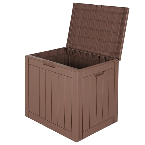 Ondis24 City Cube, Kunststoff Box - Abschließbare Poolbox, Gartenbox Wasserdicht, 110L, Taupe, 55x43x53cm Außenmaß, 75Kg Gewichts- & Sitzbelastbarkeit - Ideal für Wohnungs-, Pool- & Gartenbesitzer