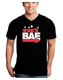 TOOLOUD He's BAE - Right Arrow Adult Dark V-Neck T-Shirt - Black - Medium