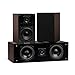 Fluance Elite High Definition Surround Sound Home Theater 5.0 Channel Speaker System Including Floorstanding Towers, Center Channel and Rear Surround Speakers - Natural Walnut (SXHTBW)