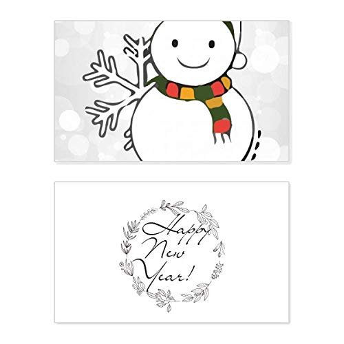 Tarjeta conmemorativa de Año Nuevo con un elegante copo de nieve para felicitar las fiestas