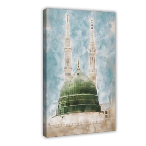 Poster sur toile islamique de haute qualité avec architecture urbaine 61x91,4cm