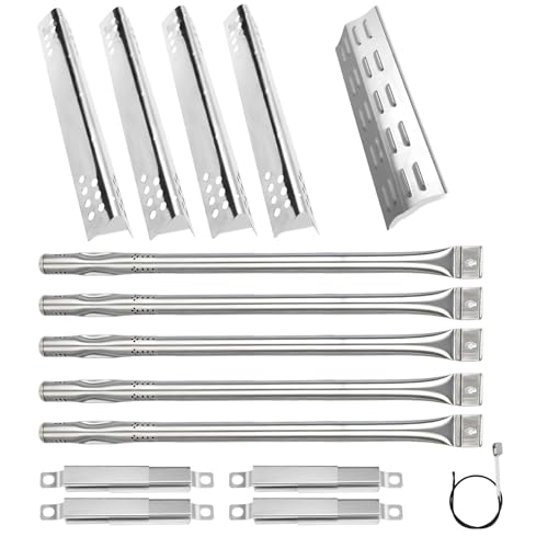 Image of Grill Replacement for Royal Gourmet GA5401T, Heat Plate Flavorizer Bar & Burner Tube & Igniter & Universal Adjustable Crossover Tube for Royal Gourmet Grill Replacement Parts, Stainless Steel