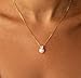 Mariell White Pearl Bridal, Bridesmaid 14K Gold Plated Necklace with Cubic Zirconia Crystal, Pearl Wedding Jewelry, Perfect for Mother of The Bride, Birthday Gift, Everyday Wear
