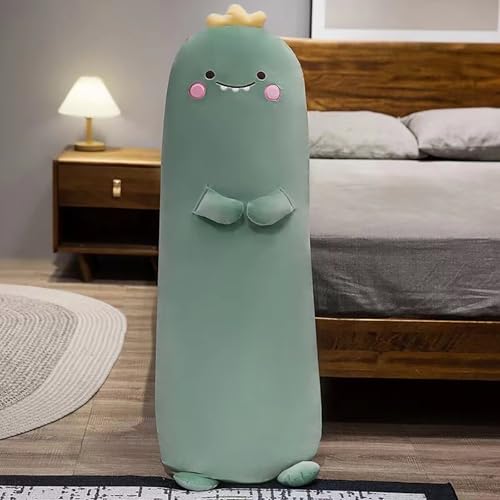 XFNWT Almohada Gigante de Peluche, Ultra Suave, Ideal para abrazar a Adultos y niños, Ideal para Dormir de Lado, decoración de Dormitorio y Regalos para aliviar la ansiedad.,Green-90cm