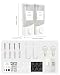 Imagen de Anhow Dispensador Jabon Baño Pared, 2 Cámaras