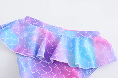 Image of Akokvlar Two Pieces Swimsuit Mermaid Bikinis Tankini Bathing Suit for Little Girls