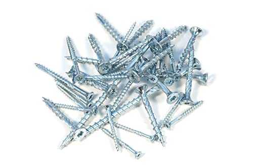 IHC 100 tornillos de madera de 3,5 x 50 mm con cabeza avellanada plana y accionamiento Torx, tornillos con rosca parcial, nervios de fresado y punta de corte