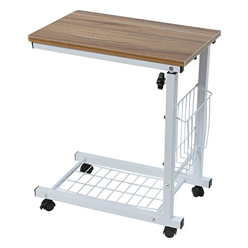 chenJBO Mobile Computer Desk Height Adjustable Minimizer Sofa Side Table Simple Home Office