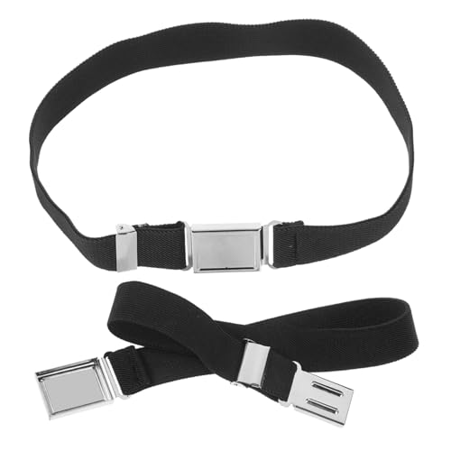 2pcs Magnetic Buckle Waist Belt for Elastic Adjustable Waistband Boys Stretch Decorative Accessory Lightweight Rubber Nylon Material